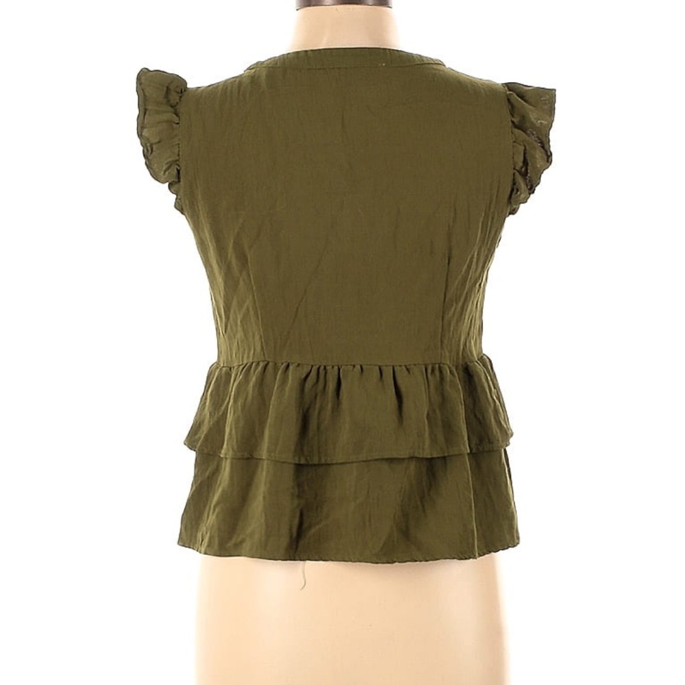 Hayden Army Green Ruffle Top - Picture 2 of 6